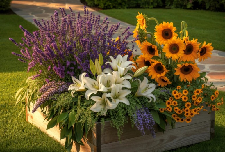 Jardinera con flores impermeabilizada en balcón Bilbao